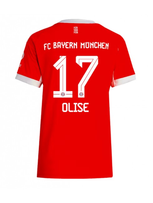 Bayern Munich Michael Olise #17 Heimtrikot für Frauen 2025-26 Kurzarm Bayern Munich Michael Olise #17 Heimtrikot für Frauen 2025-26 Kurzarm